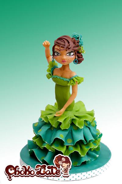 Sevillana - Flamenco Dancer - Cake by ChokoLate Designs