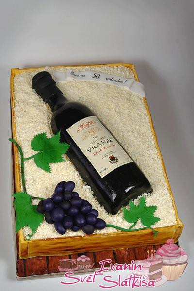 Wine bottle - Cake by Ivana