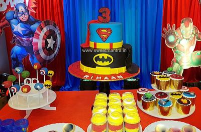 Superhero sugar table - Cake by Sweet Mantra Homemade Customized Cakes Pune