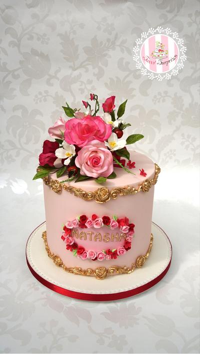 Pretty pink flowers - Cake by Sweet Surprizes 