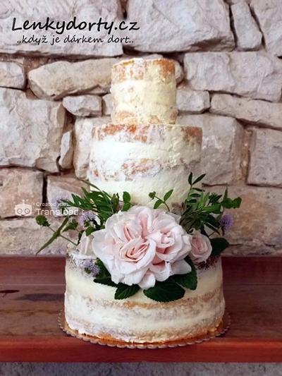 Wedding naked cake - Cake by Lenkydorty