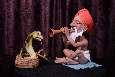 Indian Snake Charmer Centerpiece - Cake by Serdar Yener | Yeners Way - Cake Art Tutorials