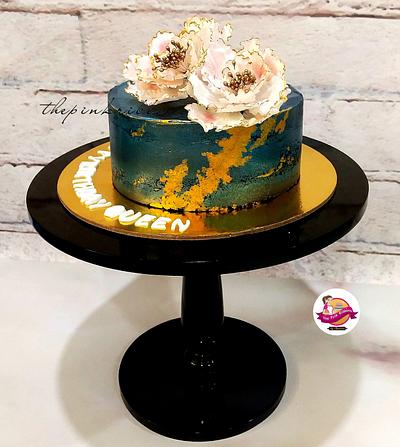 Rustic Coloured Chocolate Ganache cake - Cake by Aparnashree 