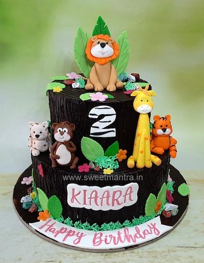 2 tier Jungle cake - Cake by Sweet Mantra Homemade Customized Cakes Pune