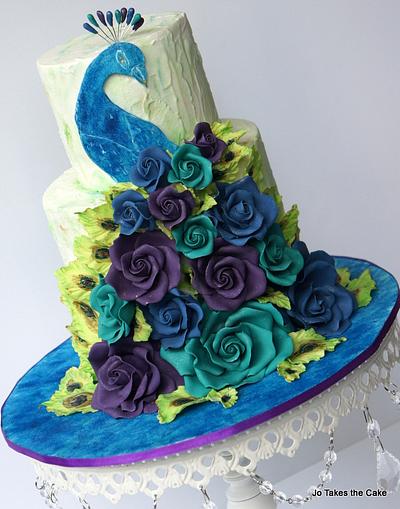 Peacock inspired - Cake by Jo Finlayson (Jo Takes the Cake)