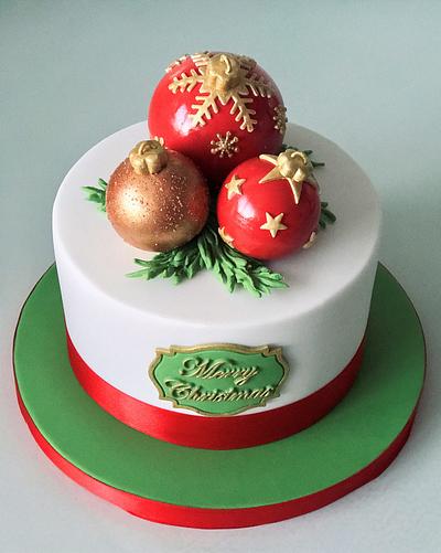 Bauble Christmas Cake - Cake by Lorraine Yarnold