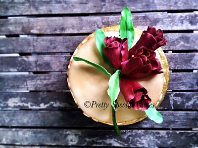 Marsala and gold - Cake by Pretty Special Cakes