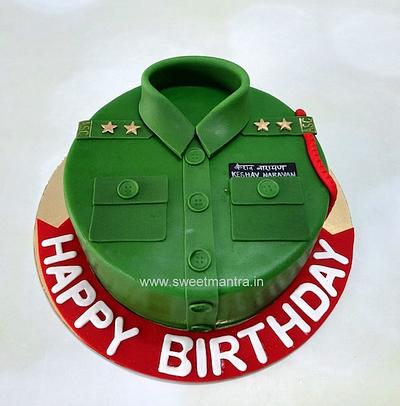 Soldier uniform cake - Cake by Sweet Mantra Homemade Customized Cakes Pune