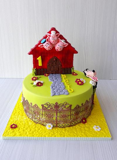 The Three Little Pigs cake - Cake by simplyblue