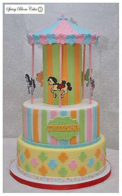 First Carousel Cake - Cake by Spring Bloom Cakes