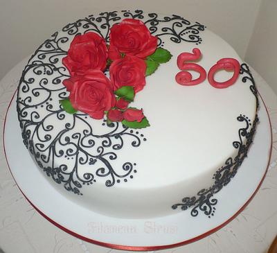 50 th' birthday - Cake by Filomena