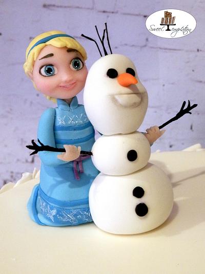 Little Elsa and Anna Cake - Cake by Urszula Landowska