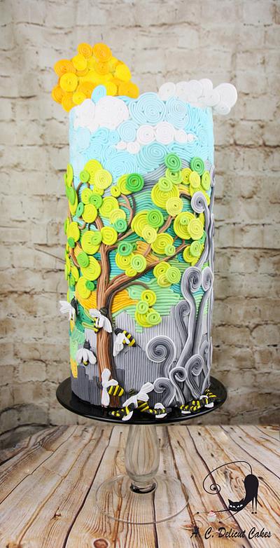 Acts of Green-UNSA 2016 collaboration - Save the Bees - Save the World! - Cake by Artym 