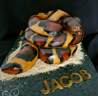3D snake cake - Cake by GoshCakes