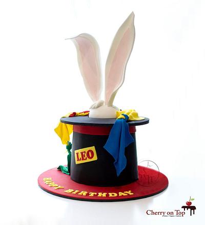 Magician Hat Cake 🐰🖤💛❤️💙💚 - Cake by Cherry on Top Cakes