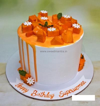 Mango drip cake - Cake by Sweet Mantra Homemade Customized Cakes Pune