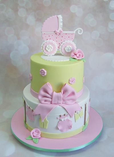 Pastel Baby Shower Cake - Cake by Cake A Chance On Belinda
