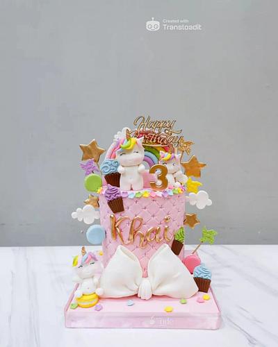 Unicorn Themed Birthday Cake - Cake by Dapoer Nde