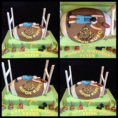 Ripon rugby cake - Cake by Kirstie's cakes