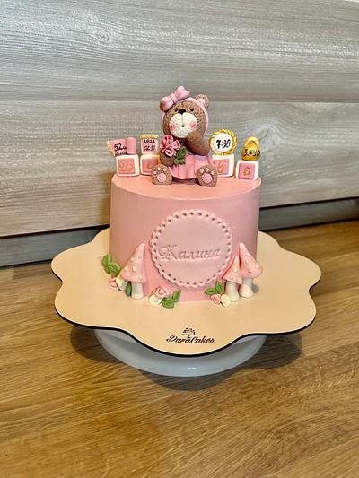 New born baby girl - Cake by DaraCakes