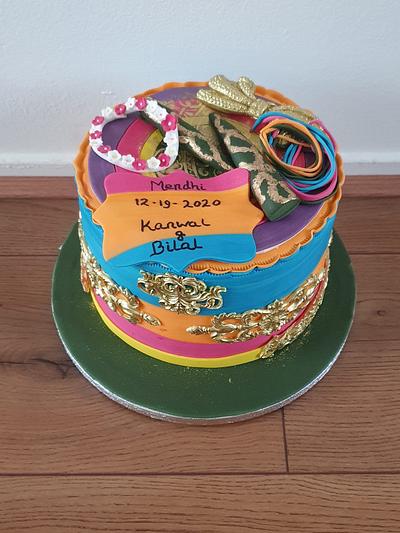 Collourfull henna cake  - Cake by Cake Rotterdam 