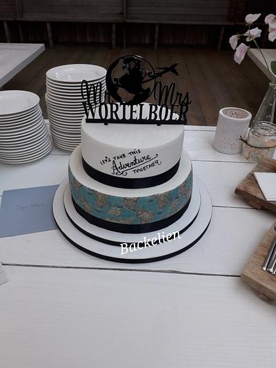 Weddingcake journey all over the world - Cake by Backelien