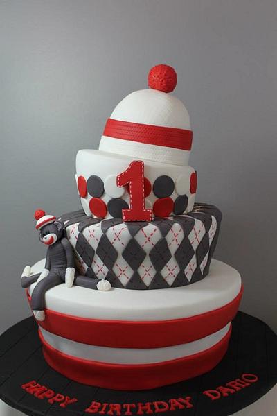 sock monkey cake - Cake by Cakes By Mickey