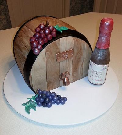 28th Anniversary Cake-A Good Marriage is like a fine wine, gets better with age. - Cake by Barbara