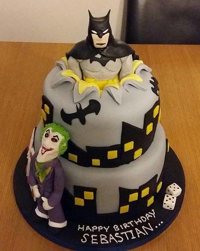 Batman & The Joker - Cake by Putty Cakes