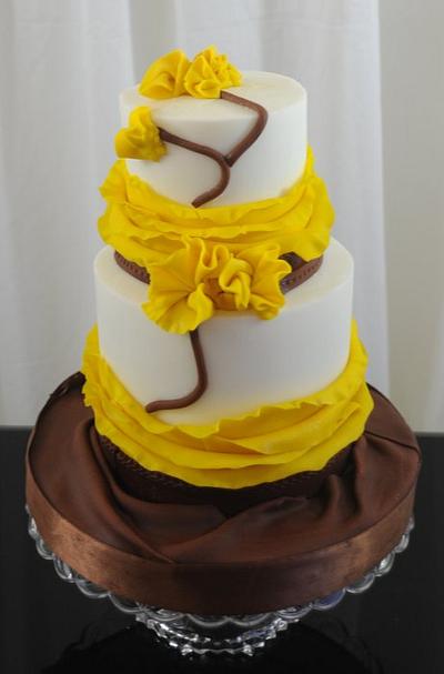 Brown and Yellow - Cake by Sugarpixy