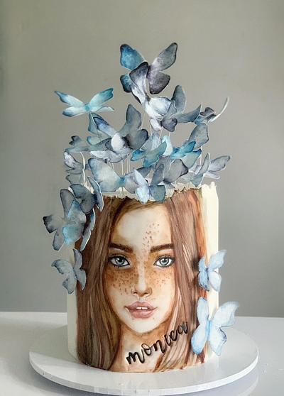 Butterflies girl - Cake by Dsweetcakery