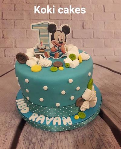 Baby Mickey Mouse cake - Cake by Noha Sami