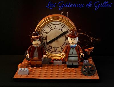 Back to the Future Clock scene in Lego - Cake by Gilles Leblanc
