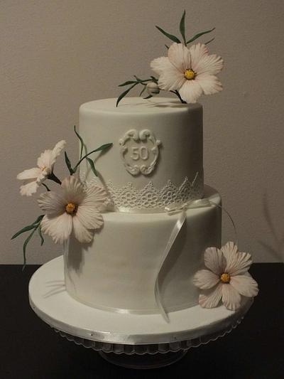 cake with cosmos - Cake by Janeta Kullová