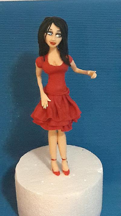 teen in red Dress - Cake by Nivo