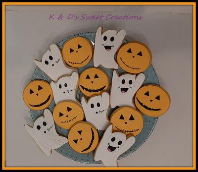 Halloween and monogram cookies - Cake by Konstantina - K & D's Sweet Creations