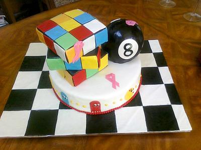 80's Theme cake - Cake by Claire