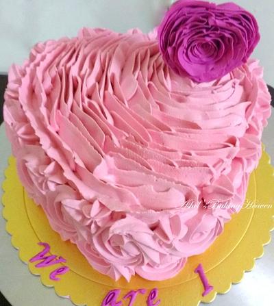 the petal cake with wonderful sugar craft rose !! - Cake by Ashel sandeep