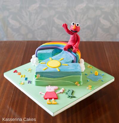 Peppa pig meets Elmo - Cake by Kasserina Cakes