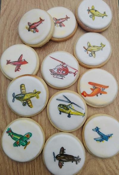 Hand painted vintage airplane Cookies! - Cake by Cookies by Joss 