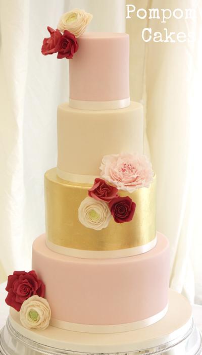 Pink and gold - Cake by PompomCakes
