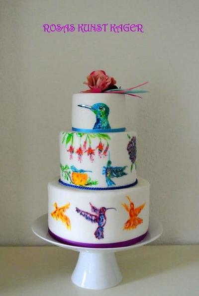 hummingbirds - Cake by Rosas Kunst Kager