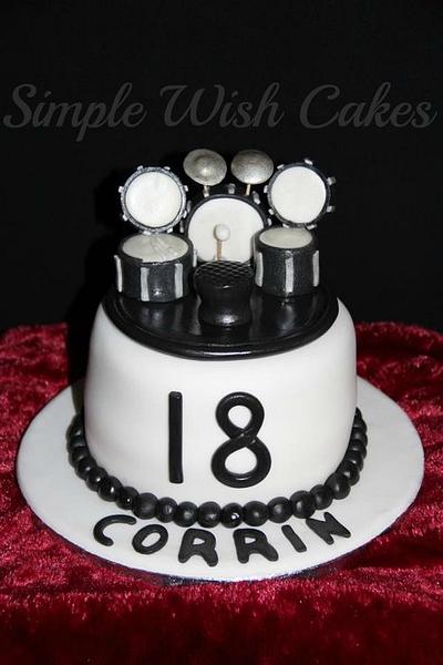 Drum Birthday cake - Cake by Stef and Carla (Simple Wish Cakes)