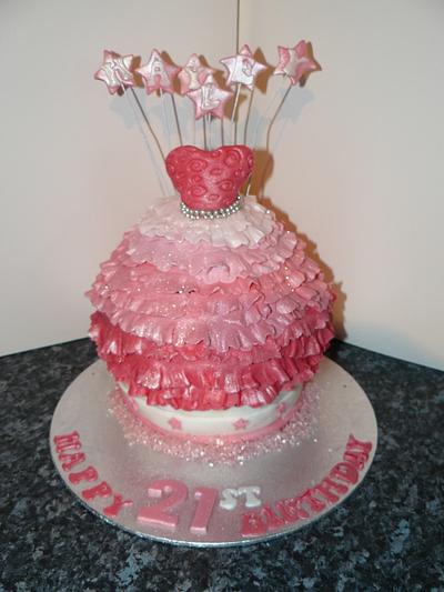 Glam Dress Giant Cupcake  - Cake by Krazy Kupcakes 