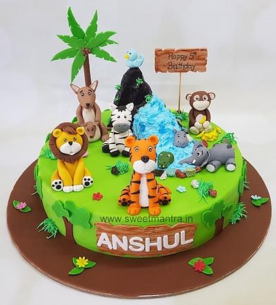 Jungle Waterfall Design cake - Cake by Sweet Mantra Homemade Customized Cakes Pune