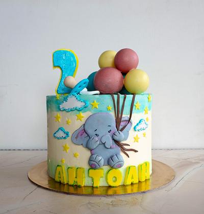 Elephant with balloons - Cake by TortIva