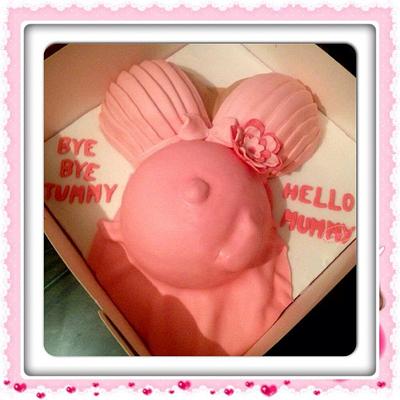 edited version of baby bump - Cake by Witty Cakes
