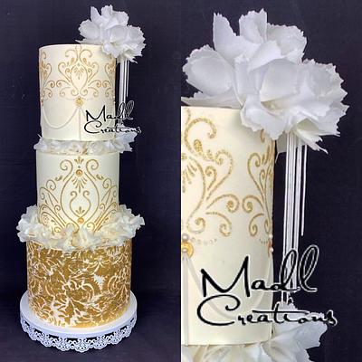 Wedding cake wafer paper  - Cake by Cindy Sauvage 