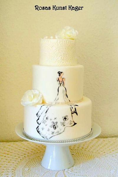 Simple wedding cake - Cake by Rosas Kunst Kager