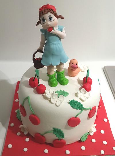 cute cherry cake - Cake by tatlibirseyler 